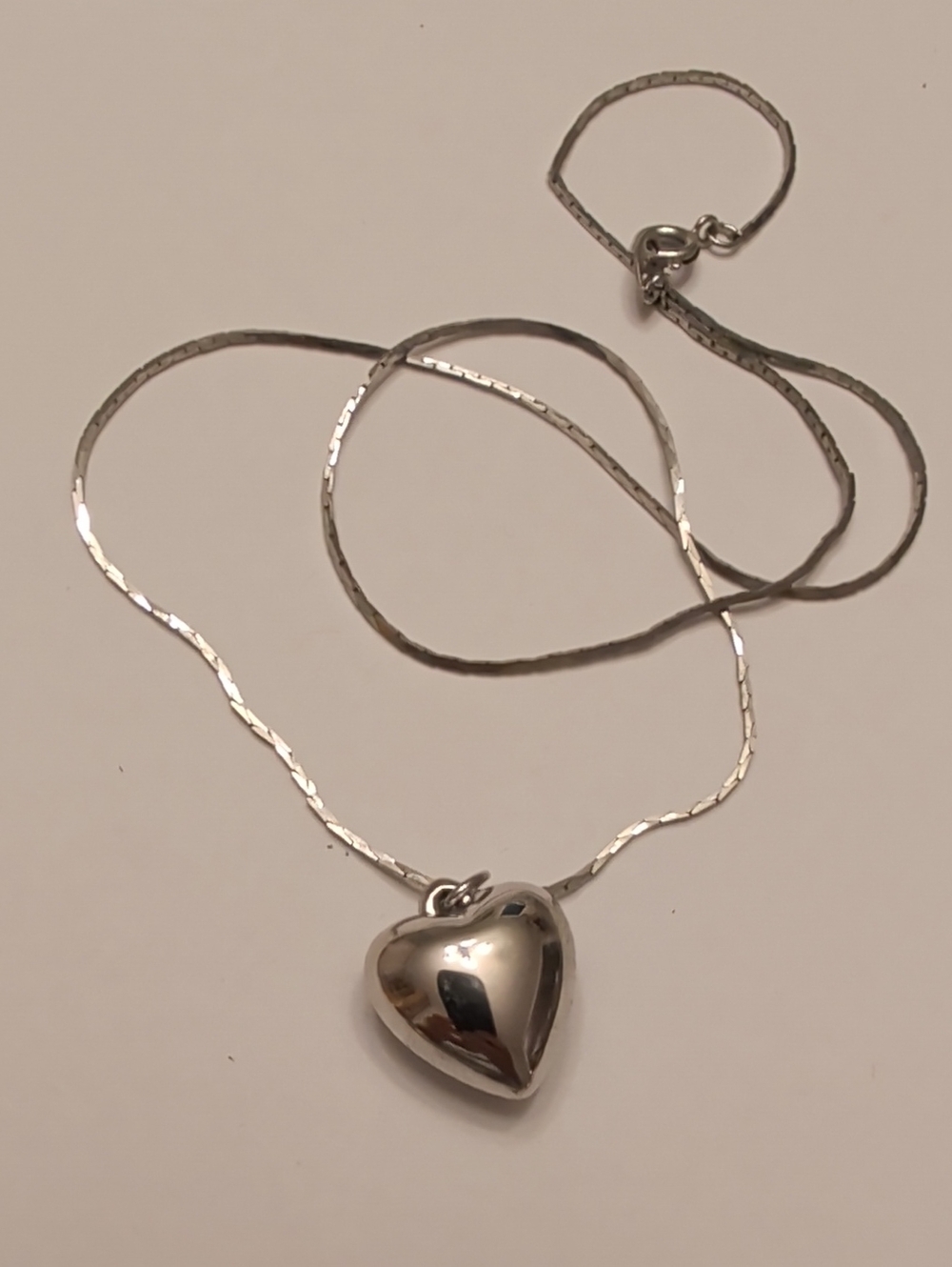 Silver Tone Heart Pendant Necklace - Elegant Women’s Jewelry